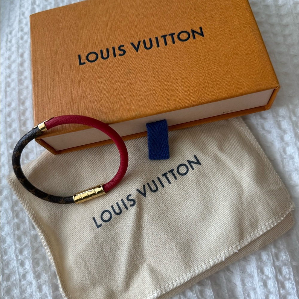 Louis Vuitton Red and Brown Monogram Bracelet